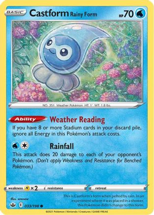 Castform Rainy Form 033  - Common