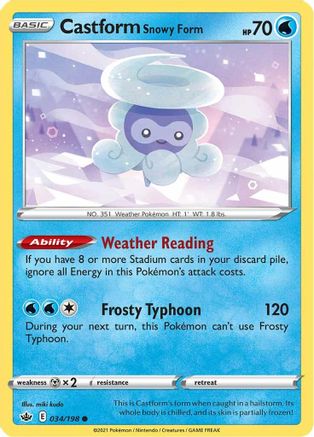 Castform Snowy Form 034  - Common