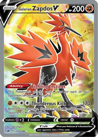 Galarian Zapdos V (Full Art) 173  - Holofoil - Ultra Rare