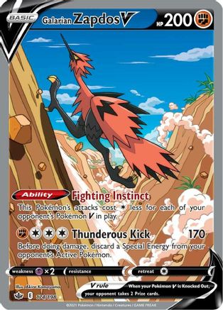 Galarian Zapdos V (Alternate Full Art) 174  - Holofoil - Ultra Rare