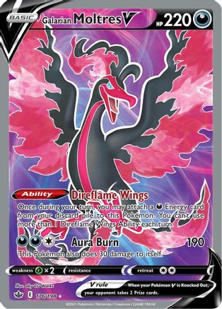 Galarian Moltres V (176/198) [Épée et Bouclier : Chilling Reign] 