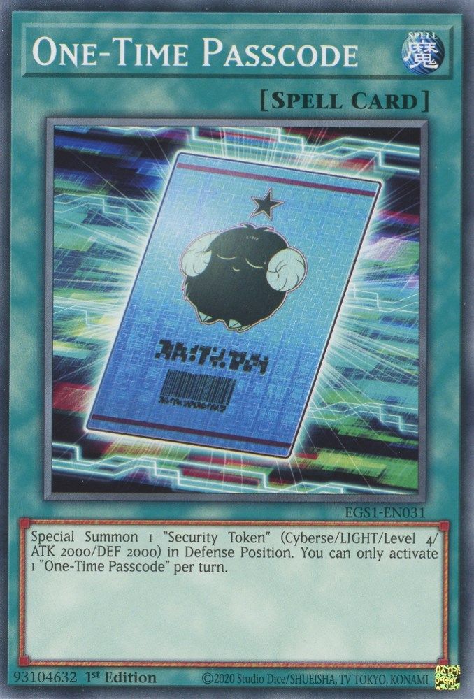 One-Time Passcode (EGS1-EN031) - Common