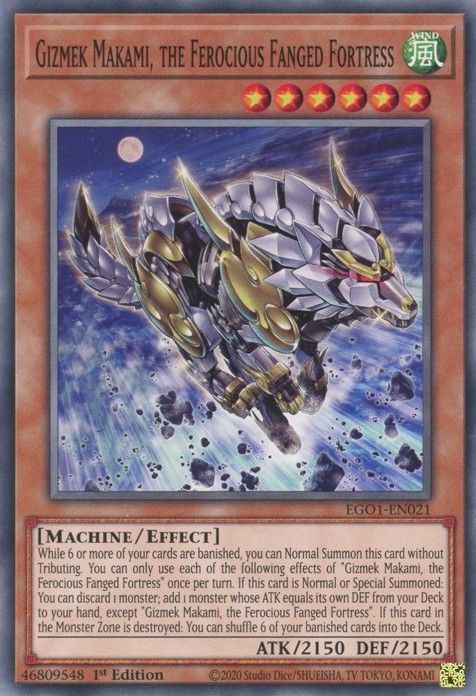 Gizmek Makami, the Ferocious Fanged Fortress (EGO1-EN021) - Common