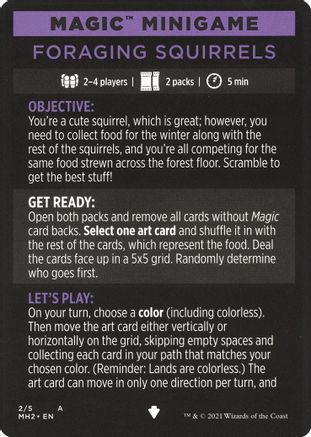 Magic Minigame: Foraging Squirrels (MH2-002) - Modern Horizons 2