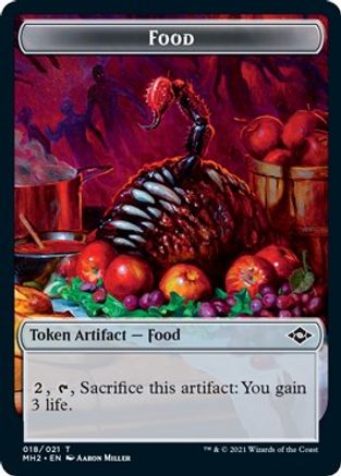 Food (018) // Thopter Double-Sided Token (MH2-18 // 19) - Modern Horizons 2 Foil