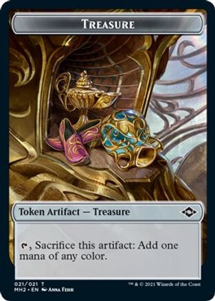 Treasure (021) // Thopter Double-Sided Token (MH2-21 // 19) - Modern Horizons 2 Foil