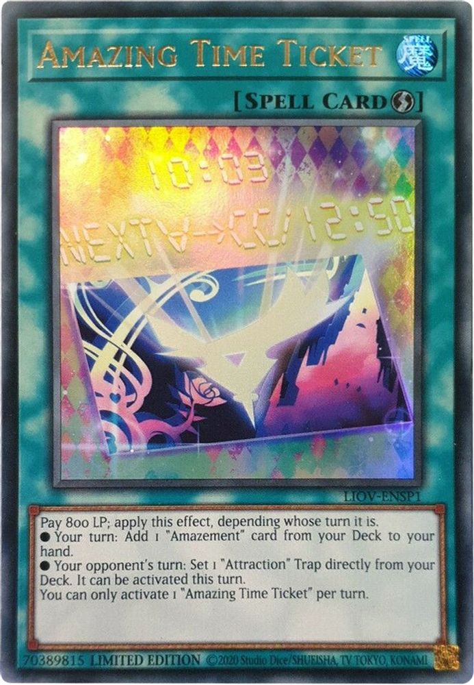 Amazing Time Ticket (LIOV-ENSP1) (LIOV-ENSP1) - Ultra Rare
