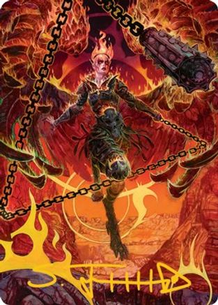 Zariel, Archduke of Avernus Art Card (Gold-Stamped Signature) (ASAFR-077) - Art Series: Adventures in the Forgotten Realms