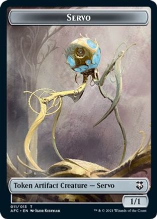 Servo // Zombie Double-Sided Token (AFC-11 // 9) - Commander: Adventures in the Forgotten Realms
