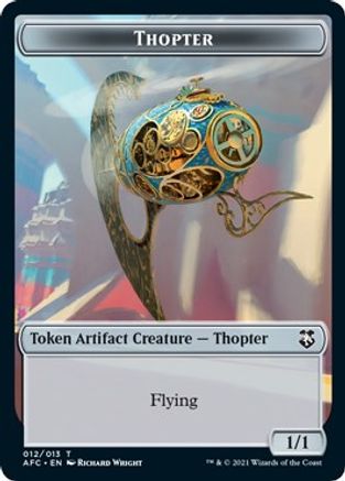 Thopter // Treasure Double-Sided Token (AFC-12 // 15) - Commander: Adventures in the Forgotten Realms