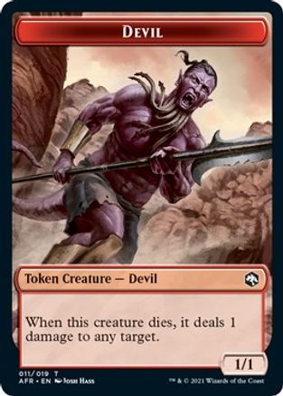 Devil // Angel Double-Sided Token (AFR-11 // 1) - Adventures in the Forgotten Realms Foil