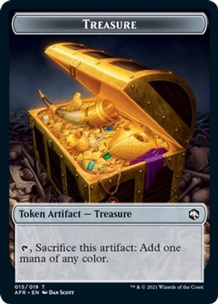 Treasure // Faerie Dragon Double-Sided Token (AFR-15 // 4) - Adventures in the Forgotten Realms Foil