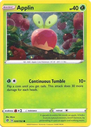 Applin (Cosmos Holo) 020/192  - Holofoil - Promo