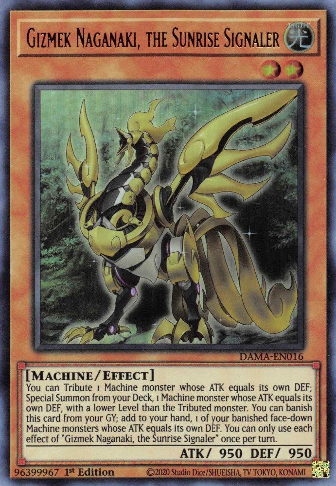 Gizmek Naganaki, le signaleur du lever du soleil [DAMA-EN016] Ultra Rare 