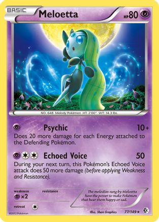 Meloetta - 77/149 (Boundaries Crossed)/149  - Rare