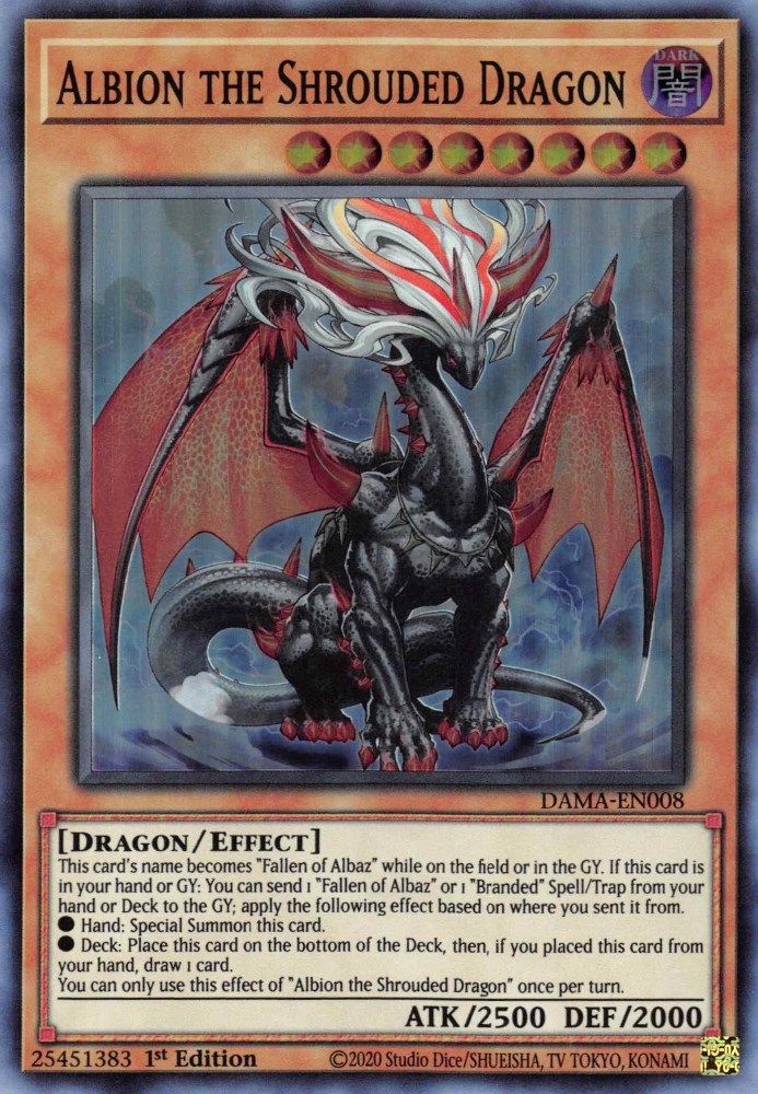 Albion the Shrouded Dragon (DAMA-EN008) - Super Rare