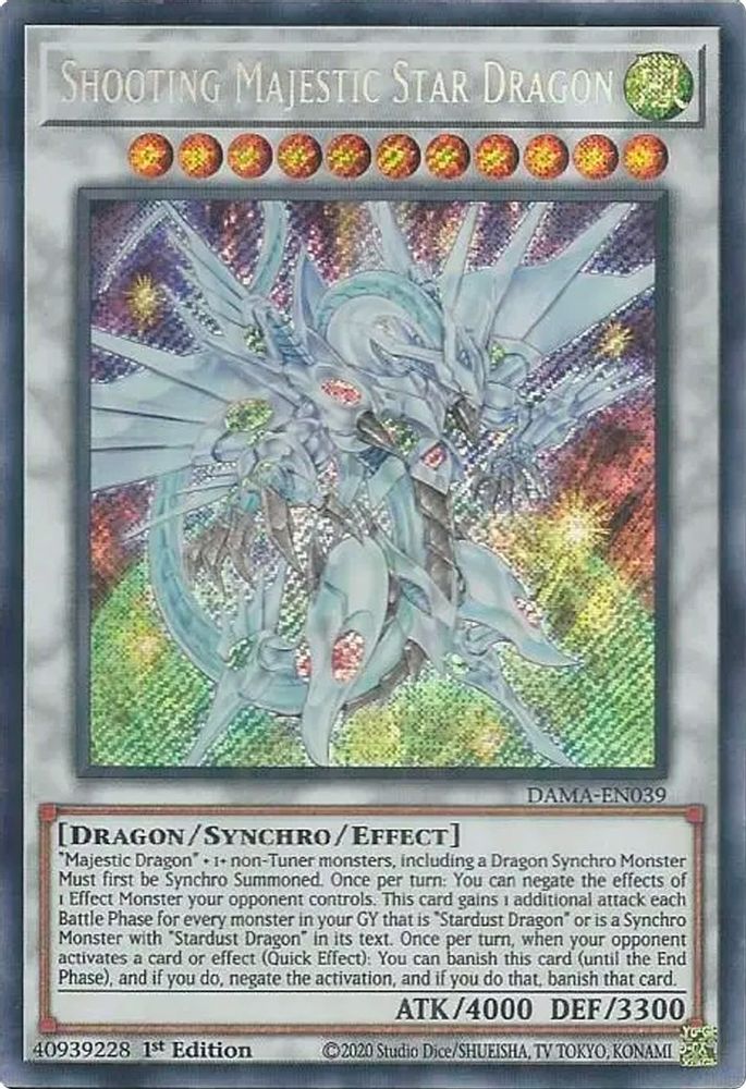Shooting Majestic Star Dragon (DAMA-EN039) - Secret Rare