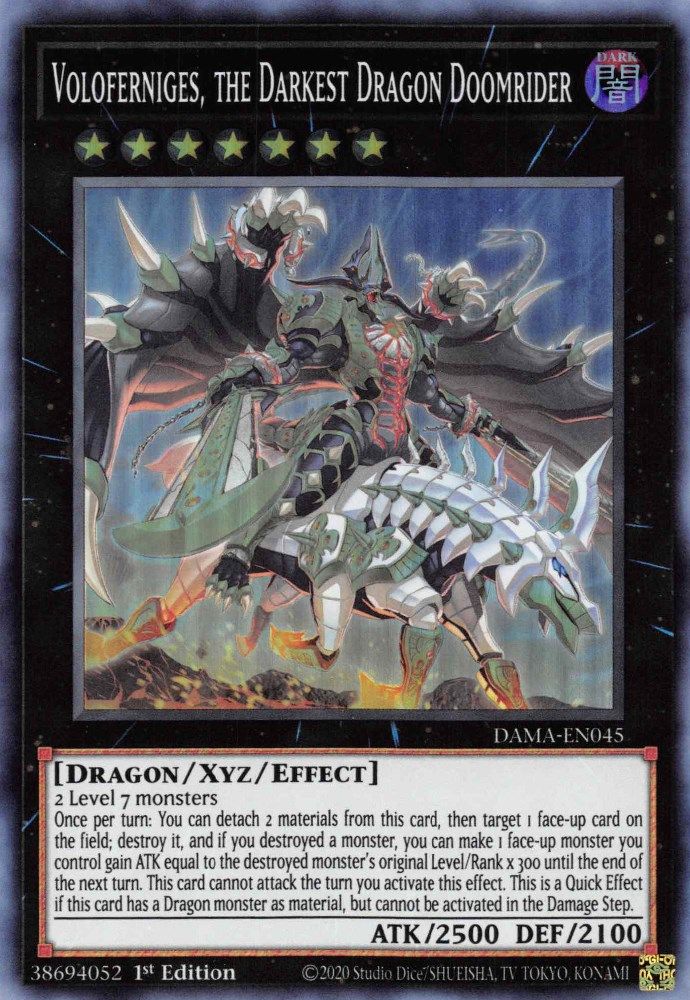 Voloferniges, the Darkest Dragon Doomrider (DAMA-EN045) - Super Rare