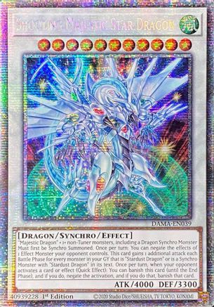 Shooting Majestic Star Dragon (Starlight Rare) (DAMA-EN039) - Dawn of Majesty 1st Edition