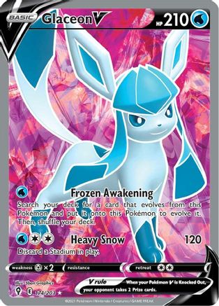 Glaceon V (Full Art) 174  - Holofoil - Ultra Rare