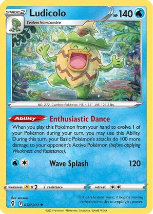 Ludicolo 034  - Holofoil - Holo Rare