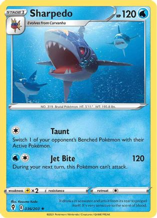 Sharpedo 036  - Rare