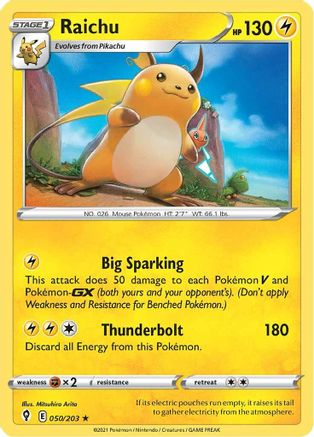 Raichu 050  - Holofoil - Holo Rare