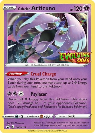 Articuno de Galar (SWSH123) (Promo d'Avant-première) [Épée et Bouclier : Promos Black Star] 