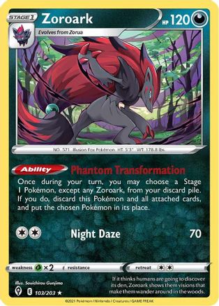 Zoroark (103/203) (Deck thématique exclusif) [Épée et bouclier : ciel en évolution] 