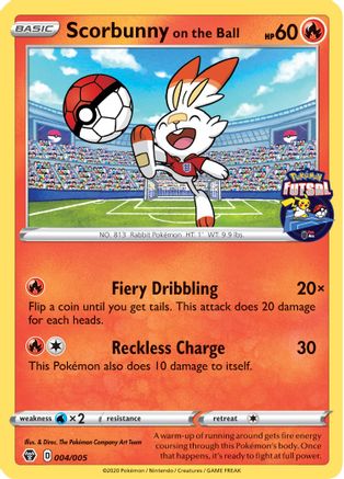 Scorbunny on the Ball (Pokemon Futsal) 004/005  - Promo
