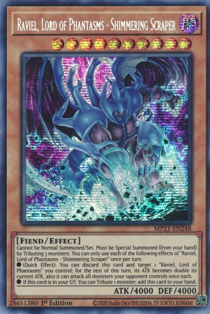 Raviel, Seigneur des Fantasmes - Grattoir chatoyant [MP21-EN248] Prismatic Secret Rare 