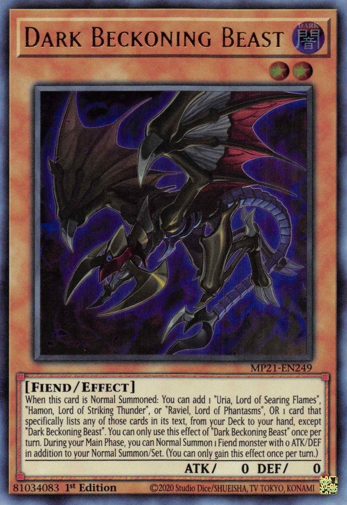 Bête sombre faisant signe [MP21-EN249] Ultra rare 