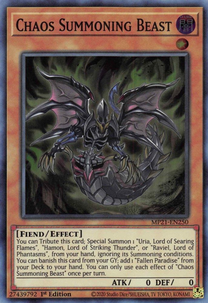 Chaos Summoning Beast (MP21-EN250) - Super Rare
