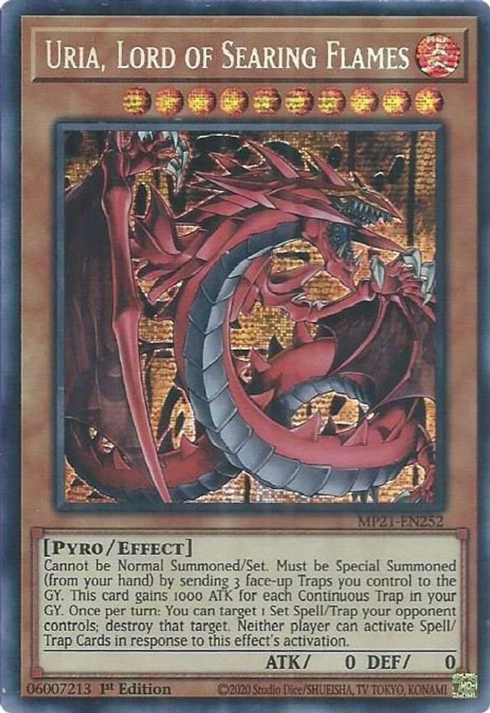 Uria, seigneur des flammes brûlantes [MP21-EN252] Secret prismatique rare 