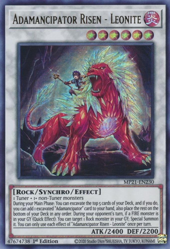 Adamancipator Risen - Leonite (MP21-EN230) - Ultra Rare