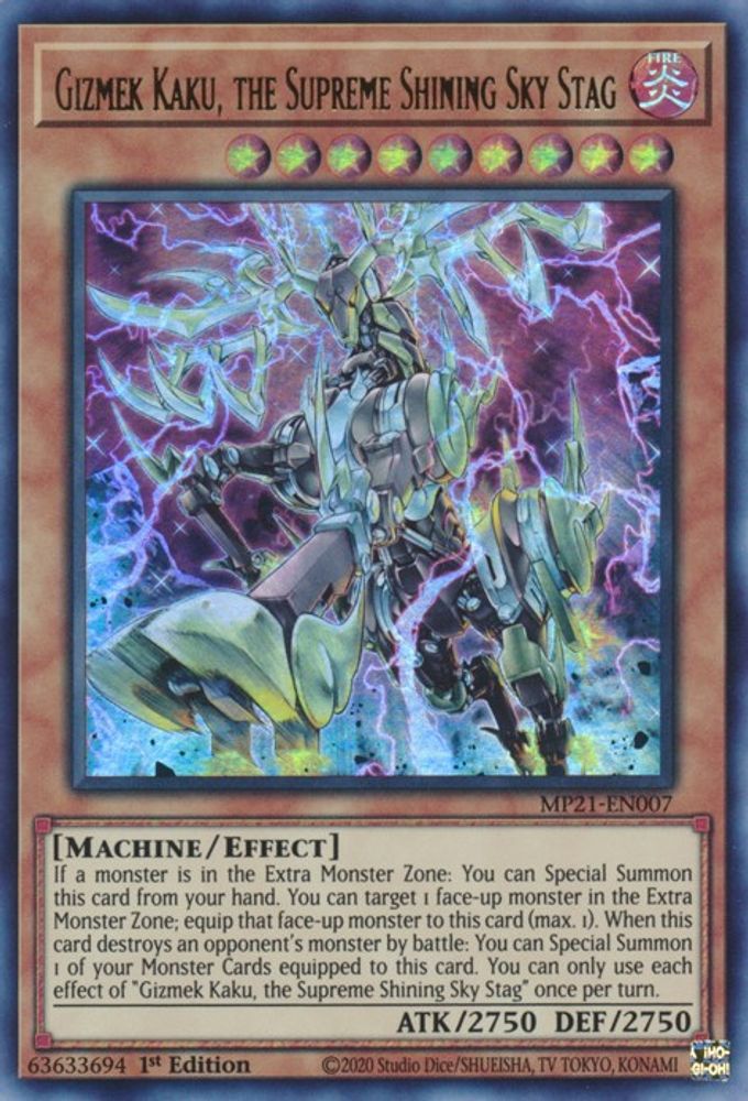 Gizmek Kaku, the Supreme Shining Sky Stag (MP21-EN007) - Ultra Rare