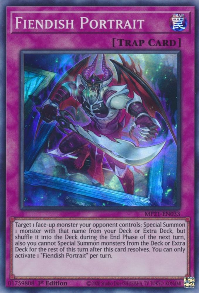 Fiendish Portrait (MP21-EN033) - Super Rare