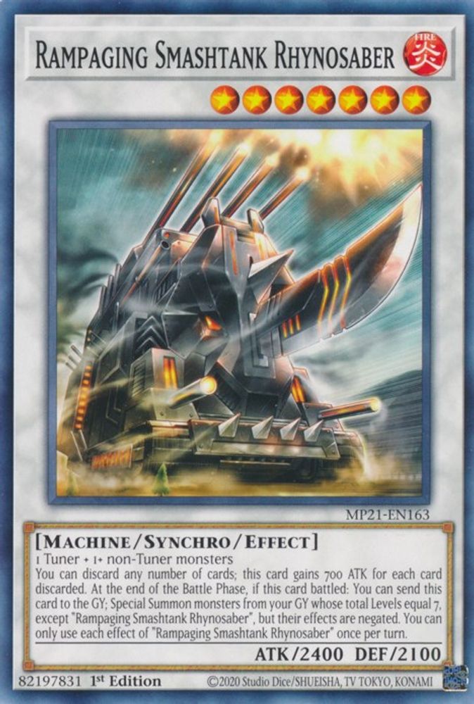 Rampaging Smashtank Rhynosaber (MP21-EN163) - Common