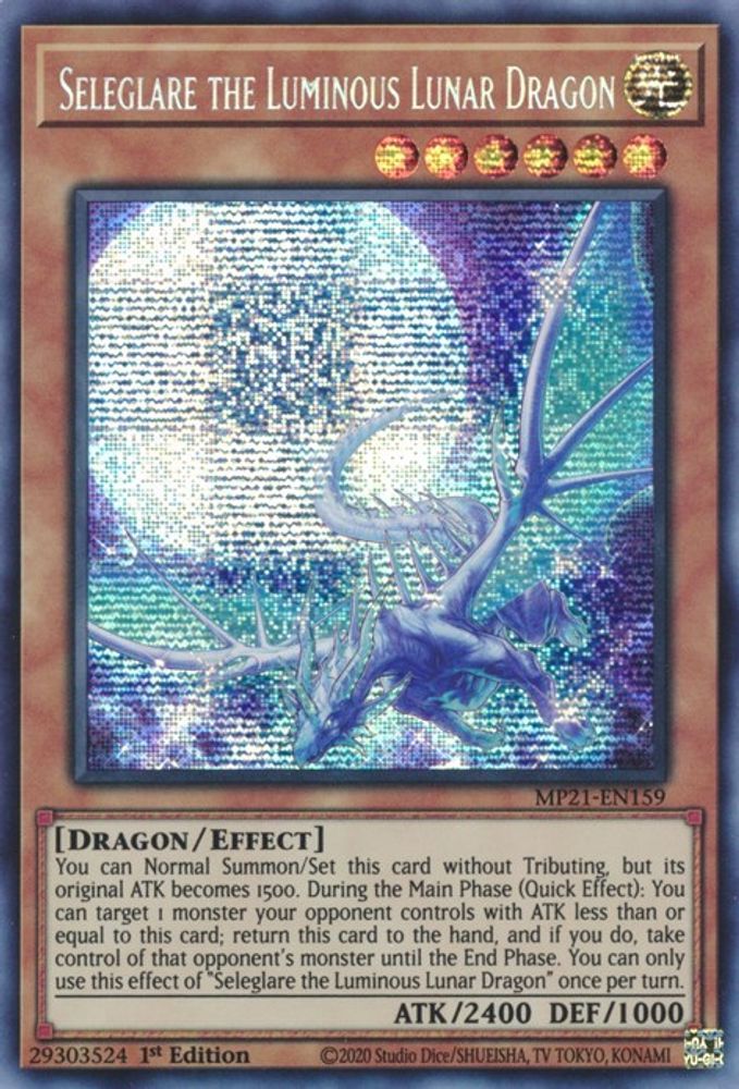 Seleglare le dragon lunaire lumineux [MP21-EN159] Prismatic Secret Rare 