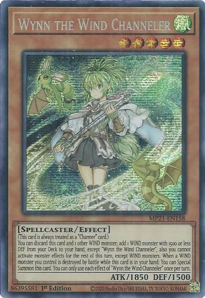 Wynn the Wind Channeler (MP21-EN158) - Prismatic Secret Rare