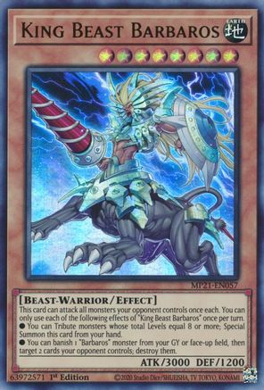 King Beast Barbaros [MP21-EN057] Ultra Rare