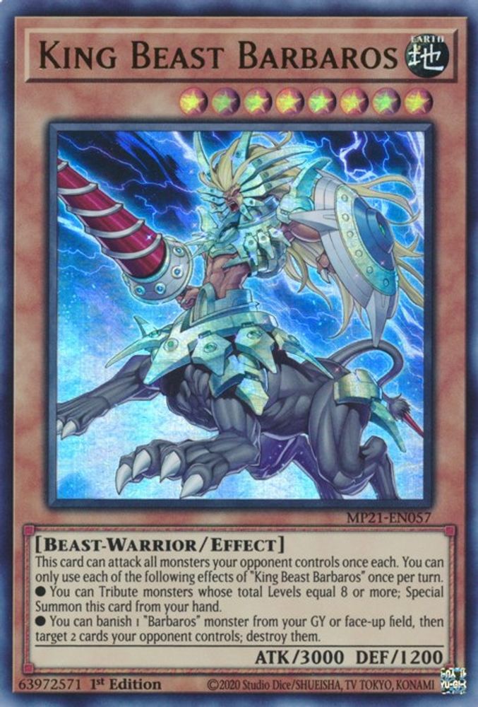 King Beast Barbaros (MP21-EN057) - Ultra Rare
