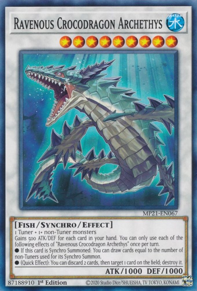 Ravenous Crocodragon Archethys (MP21-EN067) - Common
