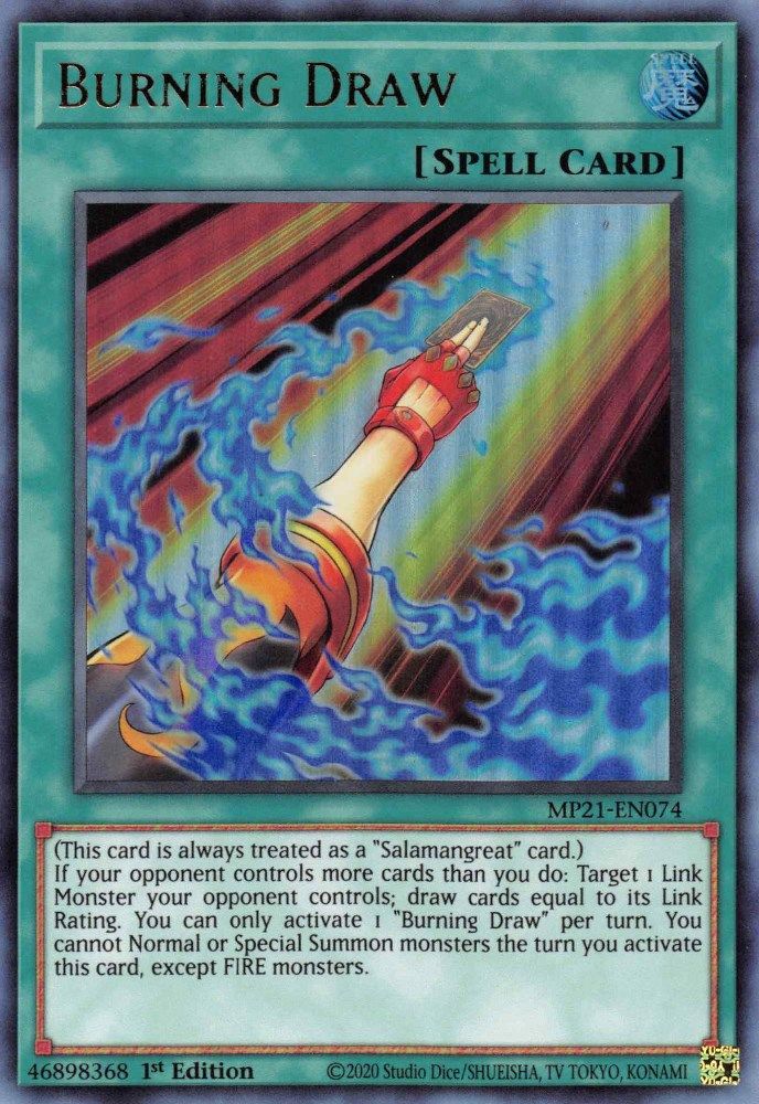 Burning Draw (MP21-EN074) - Ultra Rare