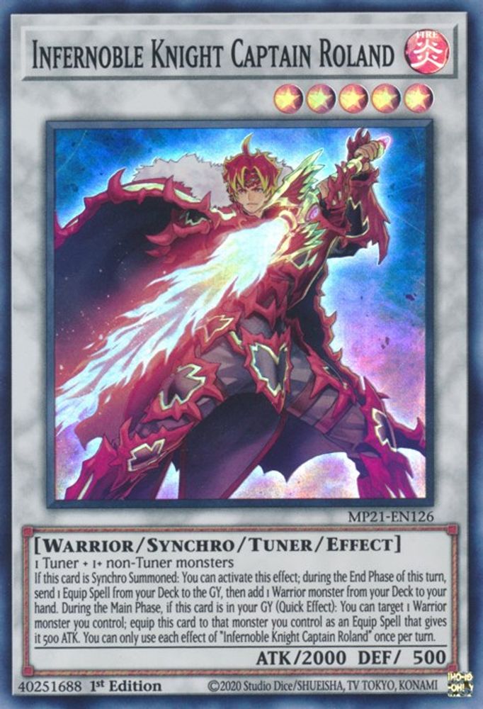 Infernoble Knight Captain Roland (MP21-EN126) - Super Rare