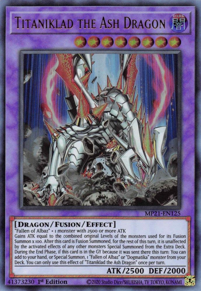 Titaniklad the Ash Dragon (MP21-EN125) - Ultra Rare