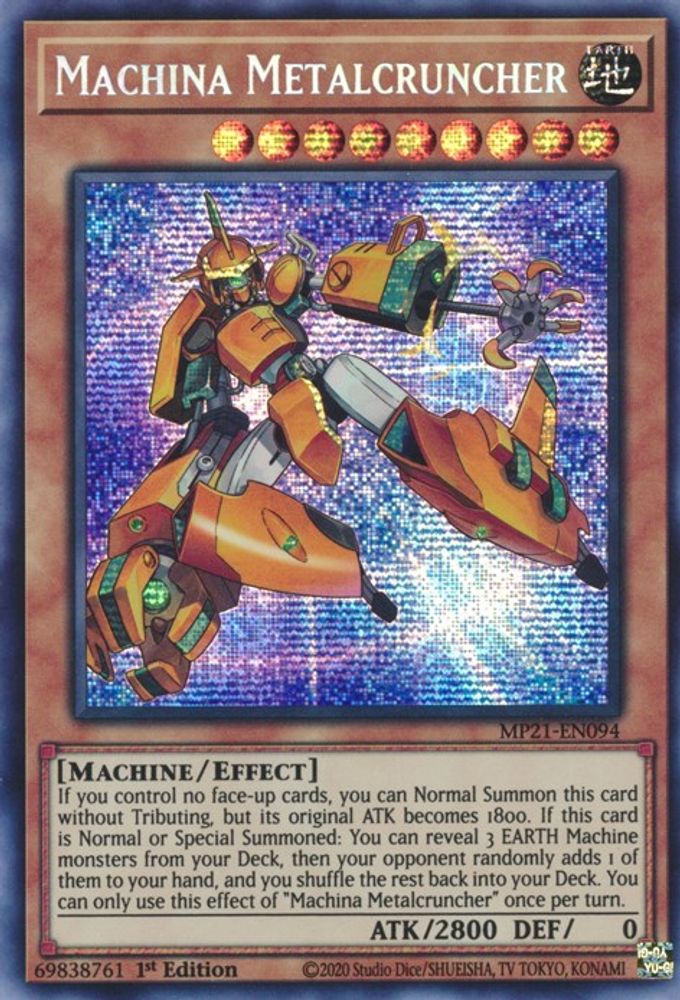 Machina Metalcruncher (MP21-EN094) - Prismatic Secret Rare