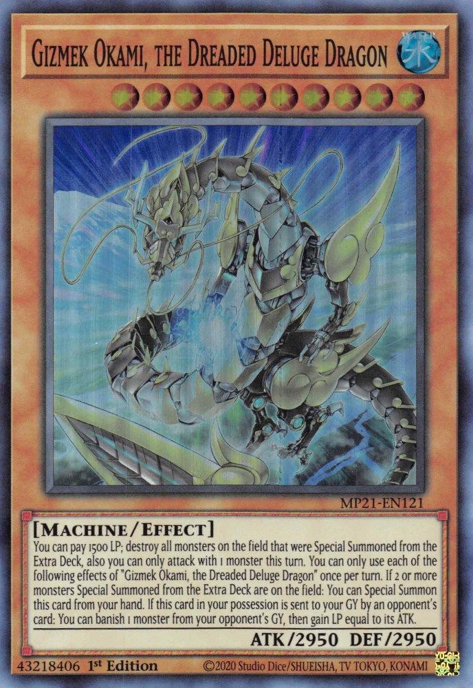 Gizmek Okami, the Dreaded Deluge Dragon (MP21-EN121) - Super Rare