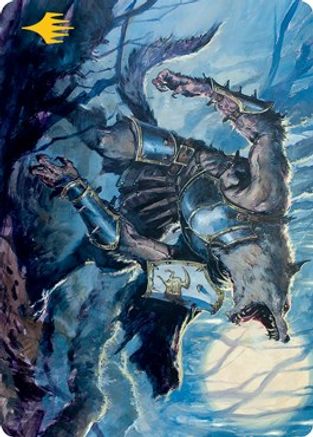 Moonrage Brute Art Card (Gold-Stamped Signature) (ASMID-014) - Art Series: Innistrad: Midnight Hunt