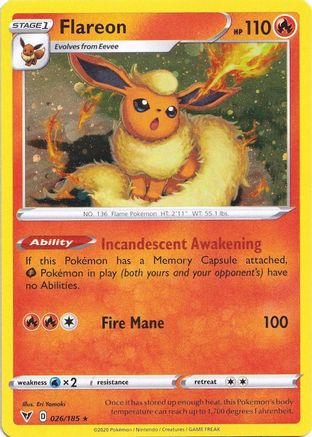 Flareon (Cosmos Holo) 026/185  - Holofoil - Promo